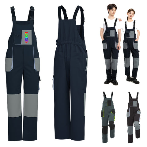 Unisex Multi-Pockets Adjustable Bib Overalls