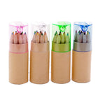 Kraft Paper Tube With 12 Colors Of Small Pencil Drawing Pens