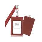 Pu Leather Card Holder With Lanyard