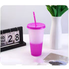 24Oz Mood Tumbler W/ Straw & Lid,Food-Grade Pp Cup