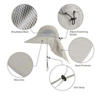 Wide Brim Fishing Hat with Neck Flap