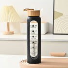 32 Oz Glass Water Bottle With Time Marker Reminder