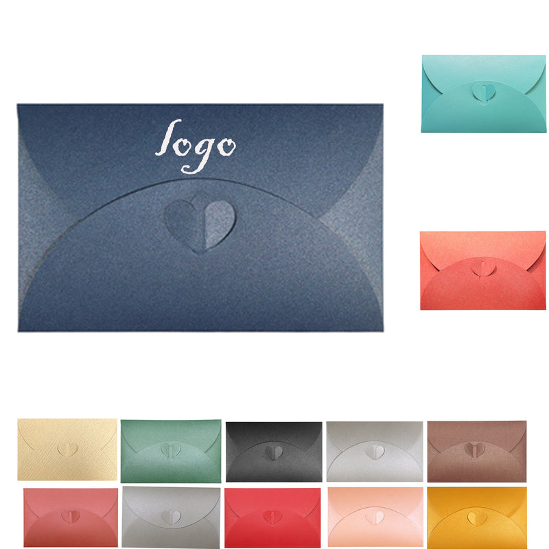 Heart Shaped Clasp Small Gift Cards Holder Mini Envelope
