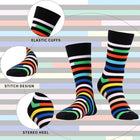 Custom Full Color logo Knit Cotton Crew Jacquard Socks