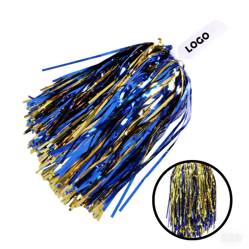 Foil Cheerleader Poms/ Plastic Handle