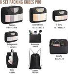 8-Stress-Free Travel Packing Cube Set With Breathable Mesh