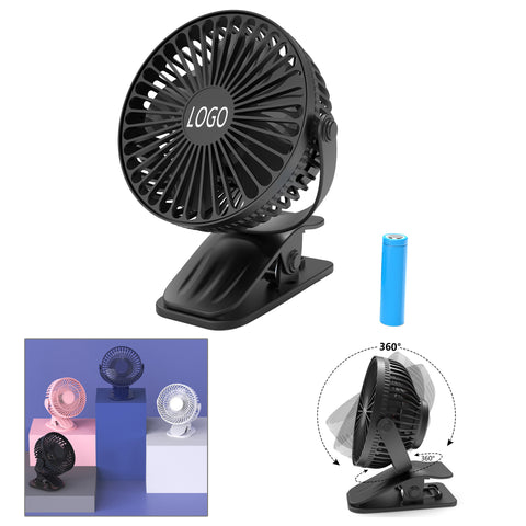 Dual-Powered Clip Fan (Battery & USB)