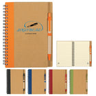 Kraft Cover Spiral Notebook With Pen