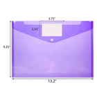Clear Document Folders File Plastic Envelopes Snap Closure