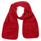 Classic Men Women Warm Fleece Scarf with Pockets