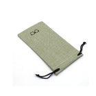 Fashion Drawstring Burlap Eyeglass Pouch
