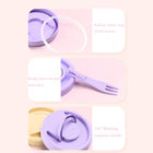 Double-Layer Drain Sealed Fuit&Salad Storage Cup With Fork