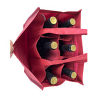 Non-Woven 6 Bottle Wine Tote Bags with Divider