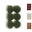 Flocked Christmas Ball Ornaments
