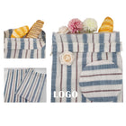 Single Layer Striped Drawstring Bread Bags