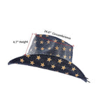 Vintage Patriotic Straw Western Cowboy Hat