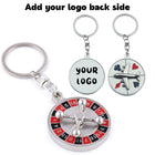 Custom Rotatable Roulette Wheel Keychain Stress Reliever