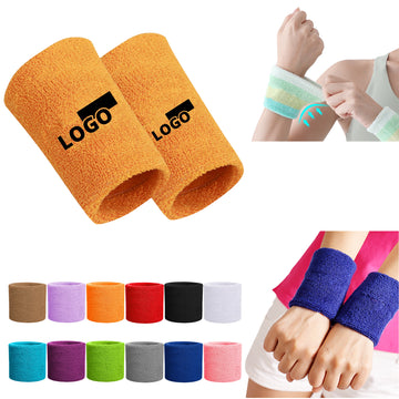 Moisture Wicking Athletic Cotton Terry Cloth Sweatband
