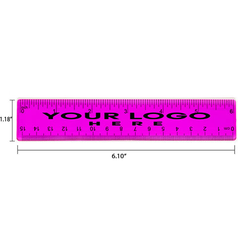 6" Colored Plastic Rulers