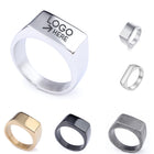 Rectangular Titanium Steel Ring