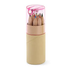 12 Colored Pencils In Tube W/Sharpener