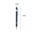 Metal Stylus Pen With 1.0Mm Black Ballpoint Pen Refill
