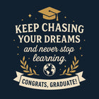 Graduation Keychain With Dog Tag Pendant
