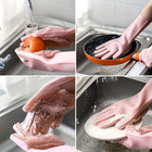Silicone Dishwashing Gloves Abrasion Resistant Waterproof