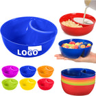 7inch Divided S-Shaped Two Compartments Cereal Bowl