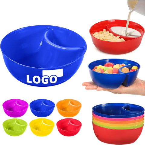 7inch Divided S-Shaped Two Compartments Cereal Bowl