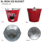 5L Galvanized Iron Ice Bucket