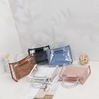 Clear Crossbody Bag with Removable Wristlet Pouch/ Tote Bag