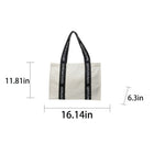 Casual Large-Capacity Letter Canvas Bag
