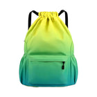 Large Waterproof Sports Gym Drawstring Nylon Backpack Bag