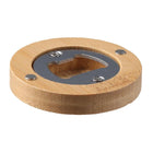 Bamboo Magnetic Bottle Opener Round Fridge Beer Cap Remover