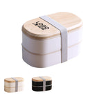 Double Decker Lunch Box With Tableware Set