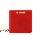 Square Measuring Tape Keychain With Level