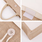 Natural Jute Tote Bag with Cotton Pocket