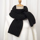 Solid Color Knitted Scarf for Autumn Winter