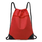 Drawstring Backpack with Front Zipper Pocket