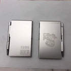 Metal Pocket Notebook with Pen and Refillable Paper