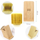 5W Bamboo 3 In 1 Wireless Charger Stand