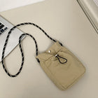 One Shoulder Crossbody Drawstring Bag