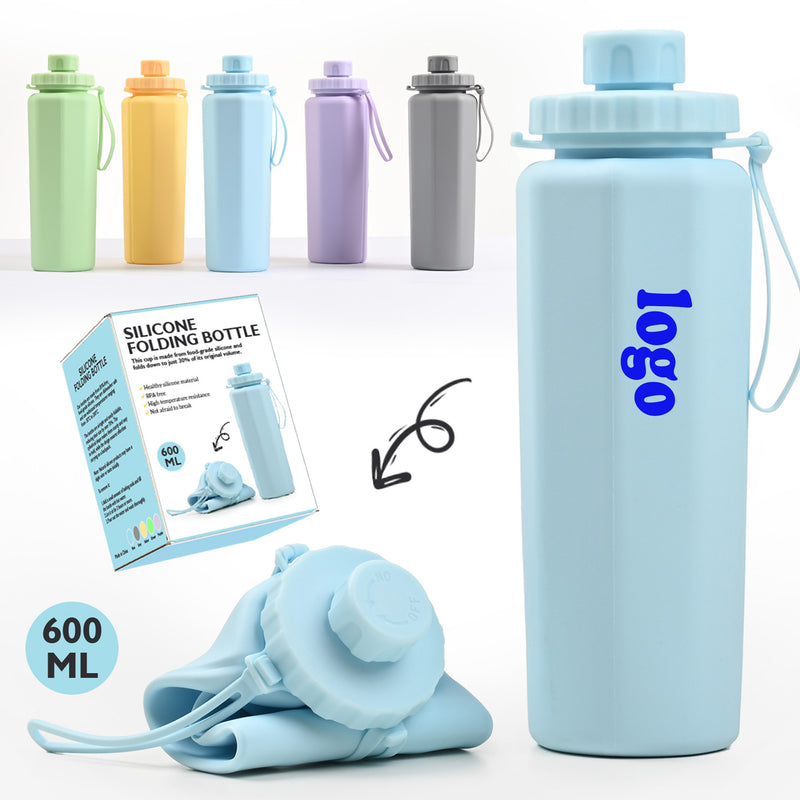 Collapsible Silicone Sports Water Bottle