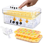 Double Layer Ice Tray For Press Type With Box And Shovel
