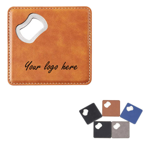 Leather Coaster Bottle Opener