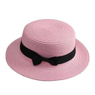 Summer Bow Tie Straw Visor Sun Hat