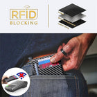 Slim Wallet RFID Blocking Carbon Fiber Texture