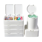 Press-Type Desktop Mini Storage Box Set Of 3 For Office