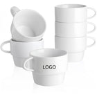 8oz Porcelain Novelty Stackable Latte Cups